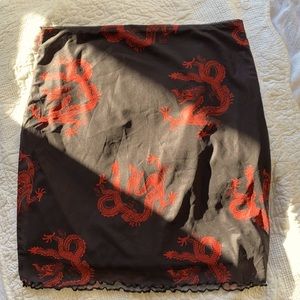 Form-fitted mini skirt